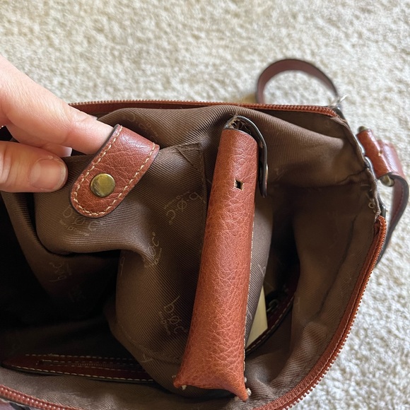 BOC Crossbody Purse Shoulder Bag Brown Vegan Leather Born Concept B.O.C. *FLAW - Picture 8 of 14